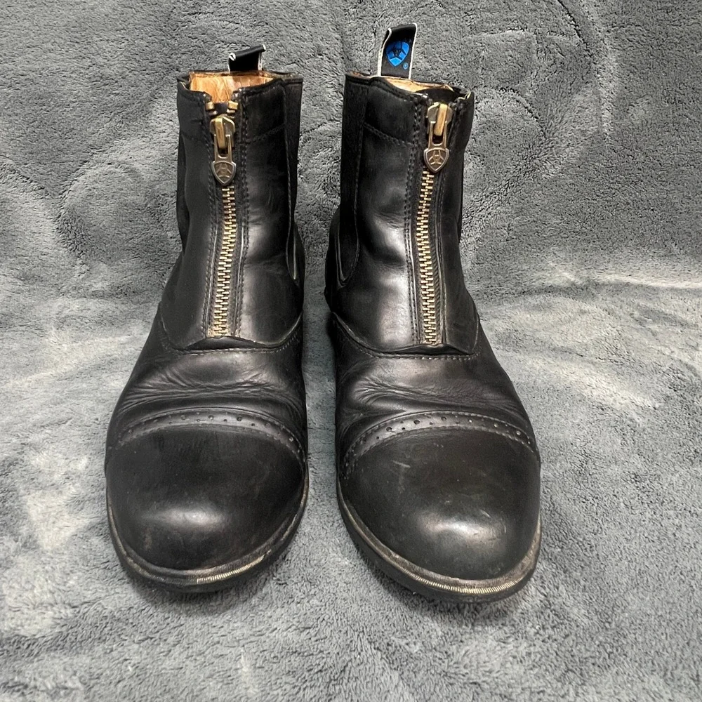 Ariat Cobalt VX Black Leather Front Zip Paddock Riding Boots Womens 9.5B